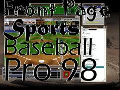 Box art for Front Page Sports - Baseball Pro 98