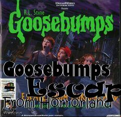 Box art for Goosebumps - Escape From Horrorland