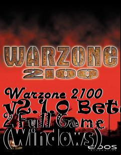 Box art for Warzone 2100 v2.1.0 Beta 2 Full Game (Windows)