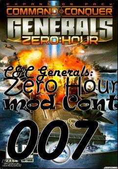 Box art for C&C Generals: Zero Hour mod Contra 007