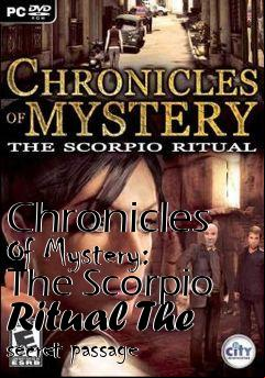 Box art for Chronicles Of Mystery: The Scorpio Ritual