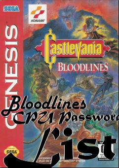 Box art for Bloodlines - U  List