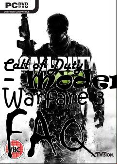 Box art for Call of Duty - Modern Warfare 3 FAQ